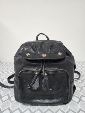 MCM Vintage Leather Backpack Black